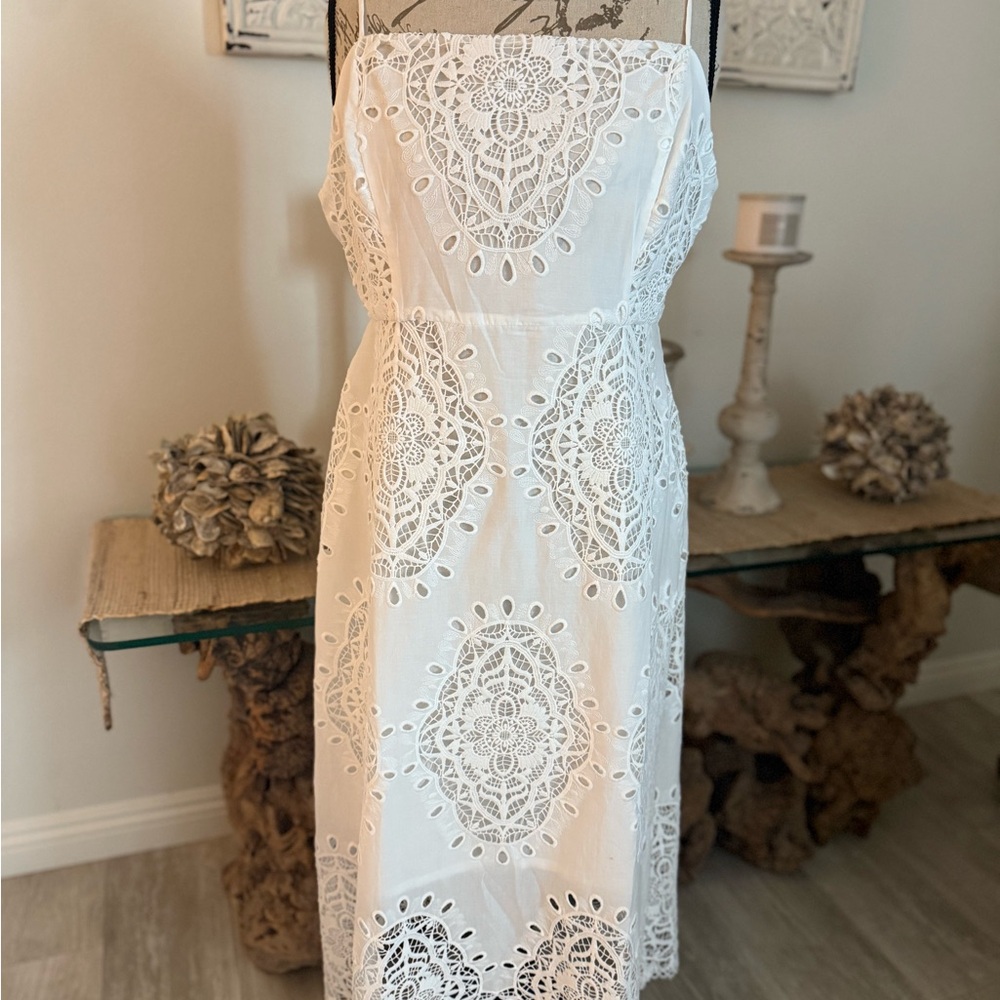 NEW with Tags Johnny Was Elegant White Lace Dress